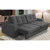 Imagem da oferta Sofá Retrátil e Reclinável 2 lugares 150m com Molas Giovana Suede Cinza Madelina Decor