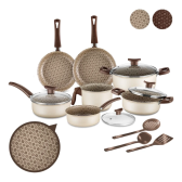 Imagem da oferta Jogo De Panelas Antiaderente 10 Peças Prime Alumínio Teflon