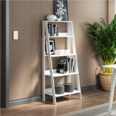 Imagem da oferta Estante Escada Para Livros Com 4 Prateleiras Madesa Cor Branco