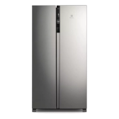 Imagem da oferta Geladeira Electrolux IS4S Frost Free Inverter 435L Side by Side cor Inox Look 220V