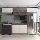 Imagem da oferta Cozinha Modulada 5 Peças 5 Portas 3 Gavetas com Balcão para Pia Etna