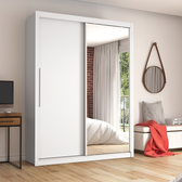 Imagem da oferta Guarda-Roupa Solteiro 2 Portas 1 Porta Espelhada Royale 100% MDF