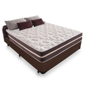 Imagem da oferta Cama Box Casal + Colchão De Molas Prime Colchões Classic Superlastic 138x188x64 Marrom