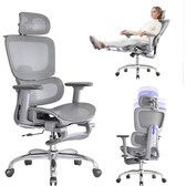 Imagem da oferta LarkLeaves Cadeira de Escritório com Descanso para os Pés Cadeira Ergonômica com Encosto de Cabeça 3D Cadeira Gamer