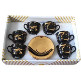 Imagem da oferta Conjunto De 12 Peças Xicara De Café e Chá De Porcelana Chinesa Top Cor Preto 80ML