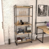 Imagem da oferta Estante para Livros Industrial 187cmx80cm 5 Prateleiras Kuadra