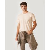 Imagem da oferta Camiseta Masculina Oversized Com Bolso Malha Terra Branco