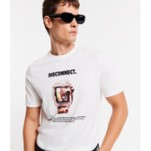 Imagem da oferta Camiseta em Algodão com Estampa Disconnect - Tam P