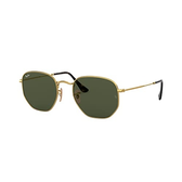 Imagem da oferta Óculos de Sol Ray-Ban Hexagonal 0RB3548NL 001 Tam 54 Ouro - Lentes Verde