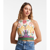 Imagem da oferta Blusa em Ribana Estampa Floral Tam PP