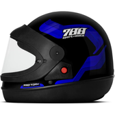 Imagem da oferta CAPACETE FECHADO PRO TORK SPORT MOTO 788 PRETO - AZUL TAM 58