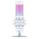 Imagem da oferta Microfone Gamer HyperX QuadCast S Podcast Antivibração LED RGB USB Compatível com PC PS4 e Mac Branco - 519P0AA