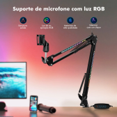 Imagem da oferta Suporte De Microfone RGB Braco Articulado