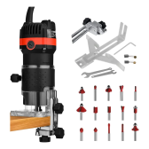 Imagem da oferta Kit Tupia Manual Laminadora 800w 6mm + Jogo De Fresas 15 Peças
