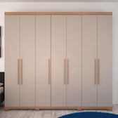 Imagem da oferta Guarda-Roupa Bartira Diplomata com 7 Portas e 6 Gavetas - 2556cm de largura - Avelã e Capuccino