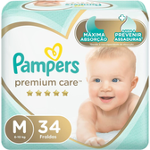 Imagem da oferta Fralda Pampers Premium Care M - 34 fraldas