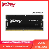 Imagem da oferta Memória ram para notebook 16GB DDR5 5200mhz Kingston FURY