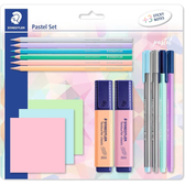 Imagem da oferta Kit Pastel Set + 3 Stick Notes STAEDTLER Linha pastel 61 SBK2 PAST - 12 Cores