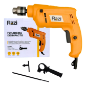Imagem da oferta Furadeira De Impacto 127v 3/8 500w 3000rpm Rz-fggpm Razi Com Empunhadora E Limitador De Profundidade