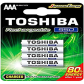 Imagem da oferta Pilha Recarregável AAA 12V 950mAh TNH3GAE TOSHIBA (Cartela com 4 unid.)