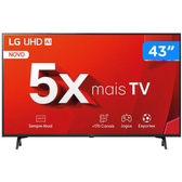 Imagem da oferta Smart TV 4K 43" LG UHD Processador 5 Ger7 AI - 43UT8000