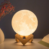 Imagem da oferta Luminária Lua LED Com Suporte Night Light Decoração