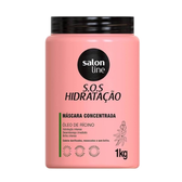 Imagem da oferta Salon Line Máscara Capilar SOS Hidratação Óleo de Rícino Vegana - Cabelos Todos os Tipos de Cabelos 1 Kg