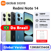 Imagem da oferta Nova versão global xiaomi redmi note 14 smartphone 128gb/256gb rom mediatek helio G99-Ultra 33w120hz amoled 108mp 5500m