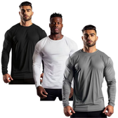 Imagem da oferta Kit 3 Camisetas Segunda Pele Manga Longa Tecnologia Dry Anti Odor Anti Suor Termica Corrida Bike EPI Blusa Vida Loca