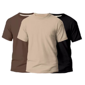 Imagem da oferta Kit 3 Camisetas Básicas Streetwear Camisa T-Shirt Masculina Slim Algodão Varias Cores