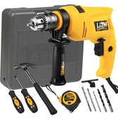 Imagem da oferta Jogo Furadeira de Impacto 1/2 Pol 720W 127V Velocidade Variável e Reversível com Maleta e Acessórios LITH-LT7002XS1