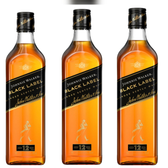 Imagem da oferta Kit 3 Unidades - Whisky Escocês Blended Black Label Johnnie Walker Garrafa 500ml