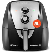 Imagem da oferta Fritadeira Sem Óleo Air Fryer 8L Mondial PretoInox 1900W 110V - AFN-80-BI