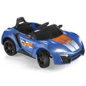 Imagem da oferta Carro Elétrico Rádio Controle R\/C Ride on Hot Wheels Azul 12v Multikids - BR138