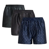 Imagem da oferta Kit Com 3 Cueca Samba Canção De Cetim Short De Dormir Pijama