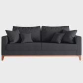 Imagem da oferta Sofá Beny 2 Lugares 140cm Base de Madeira Linho