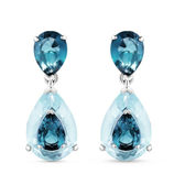 Imagem da oferta Brinco Life Azure em Prata 925 com Pedras Azuis