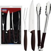 Imagem da oferta Kit Churrasco 3 Peças Tramontina Plenus 23498449 Marrom