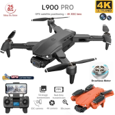 Imagem da oferta L900 pro gps drone 4k profissional hd câmera dupla 5g wifi fotografia sem escova dobrável quadcopter rc distância 1.2