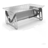 Imagem da oferta Mini Churrasqueira Portátil Desmontável Inox Cor Aço Inox .