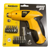 Imagem da oferta Chave De Fenda Titanium Parafusadeira Sem Fio 4.8v Elétrica Bivolt Cor Amarela
