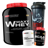 Imagem da oferta Kit Whey Protein 2kg + Creatina + Bcaa + Shaker Bodybuilders