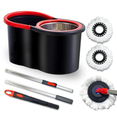 Imagem da oferta Mop Giratorio 8 Litros Com Cesto Em Inox Cabo de 140cm 2 Refis Nybc