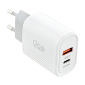 Imagem da oferta Carregador de Parede Ultra Rápido com 1 Saída USB-C Power Delivery 20W + 1 Saída USB-A 18W I2GO - i2GO PRO Branco