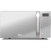 Imagem da oferta Micro-ondas Philco 20L 1100W Branco Espelhado 220V