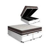 Imagem da oferta Cama Box Com Baú Queen + Colchão De Molas - Anjos - Classic Superlastic 158cm