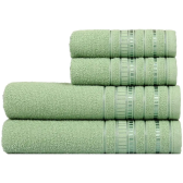 Imagem da oferta Jogo de Toalhas de Banho Atlântica Delicata Garden Verde Menta 4 Peças