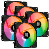Imagem da oferta Kit 5 Cooler Fan 120mm Rgb Pc Gamer Air Master Ventoinha 12v 38 CFM 1500rpm Vida Útil 30.000 horas Rolamento Hidráulic