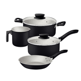 Imagem da oferta Jogo de Panelas Tramontina Linz 4 Peças em Aluminio Antiaderente Starflon Max Preto