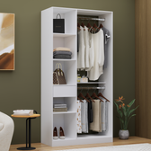 Imagem da oferta Guarda-Roupa Modulado 1 Gaveta MDP Branco 200x100x45cm Closet Duo Luciane